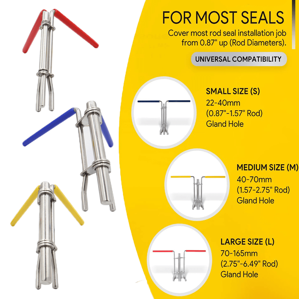 Hydraulic Seal Installation Tool Kit, Hydraulic Cylinder Piston Repair Seal  Tools, U-Cup Rod Seal Installation Tool Kits, Upgraded Seal Twistor