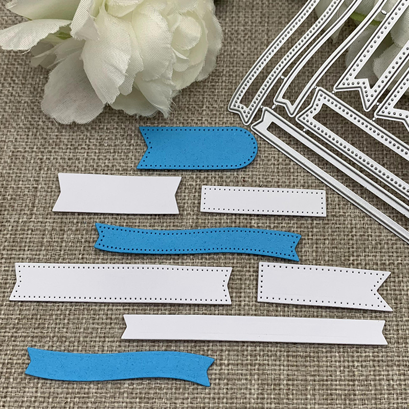  Metal Film Die Cuts Film Strip Banner Tags Ribbon Bookmark Cutting  Dies Embossing Stencils Template Mould For Card Making Decoration And DIY  Scrapbooking Album