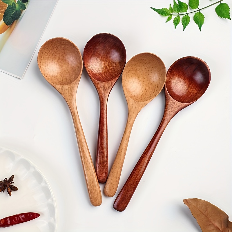 Wooden Soup Spoon Wooden Stirring Spoon Household Large Soup - Temu