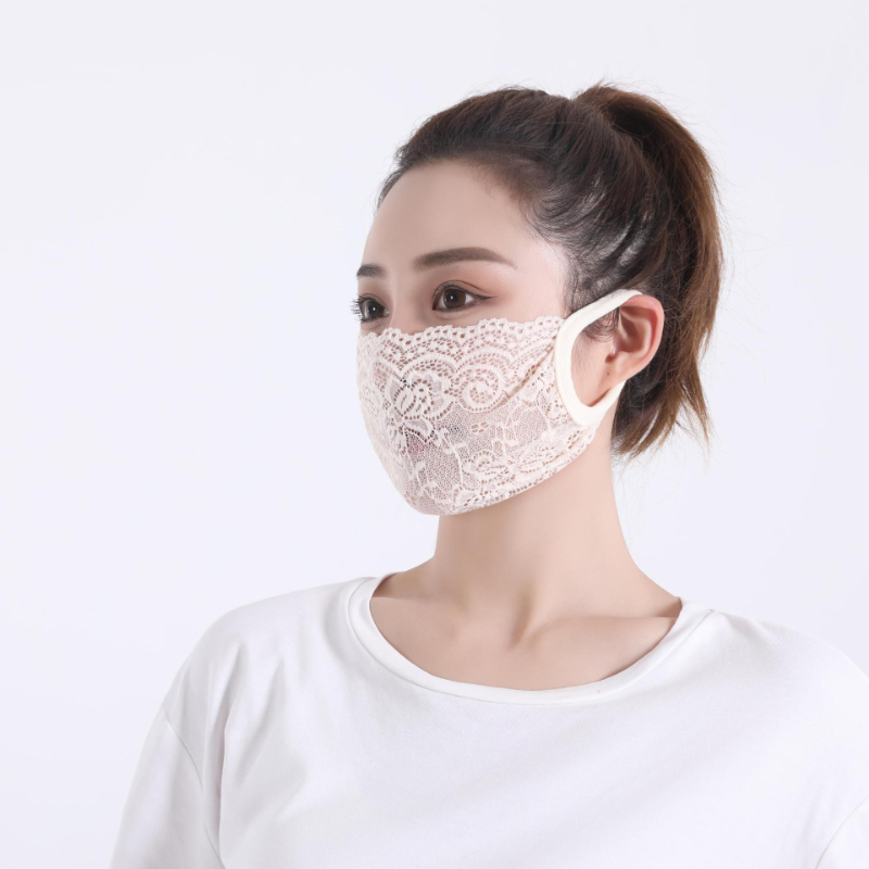 Elegant Lace Mesh Mask Thin Breathable Elastic Face Mask - Temu