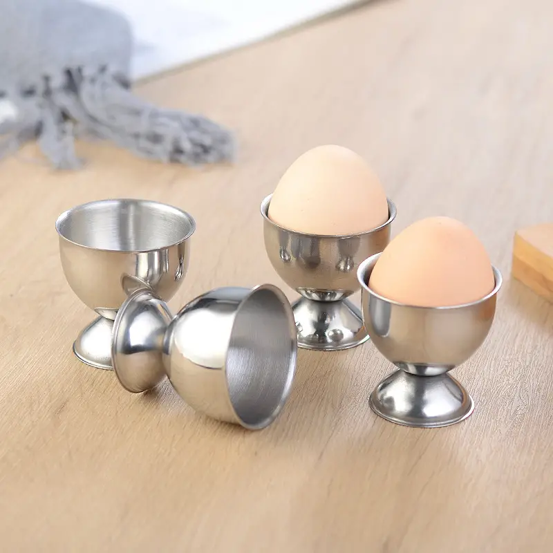Stainless Steel Egg Cup, Round Egg Holders Mini Egg Tray, Durable