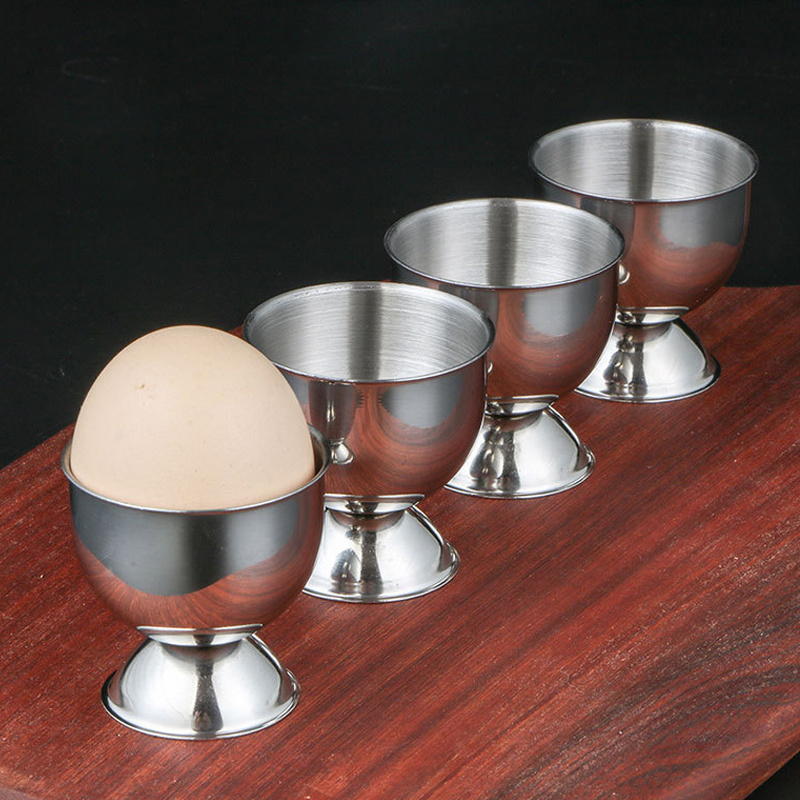 1pc Silver Egg Cup Stainless Steel Egg Holder, Soft Boiled & Hard