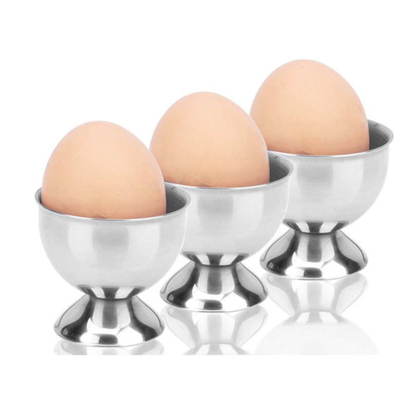 1pc Stainless Steel Boiled Egg Cup Holder Spring Egg Holder