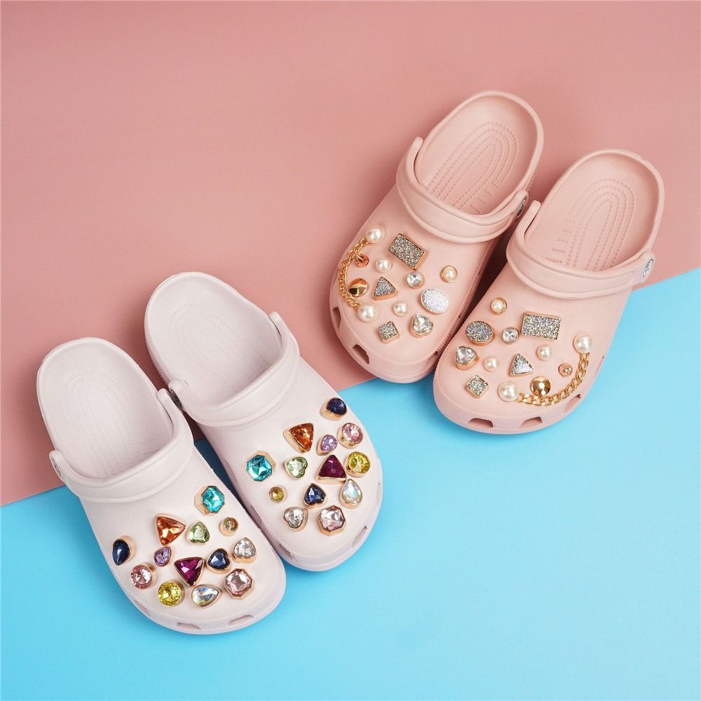 Rhinestone Bling Shoes Charm Glitter Patches For Croc - Temu