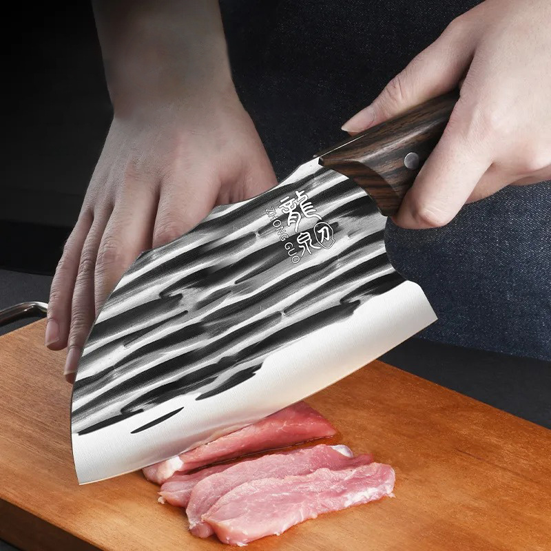 Forged Bone Cleaver - Heavy Duty Meat Cleaver - Stianless Steel Bone  Cutting Knife - Forged Professional Butcher Knife