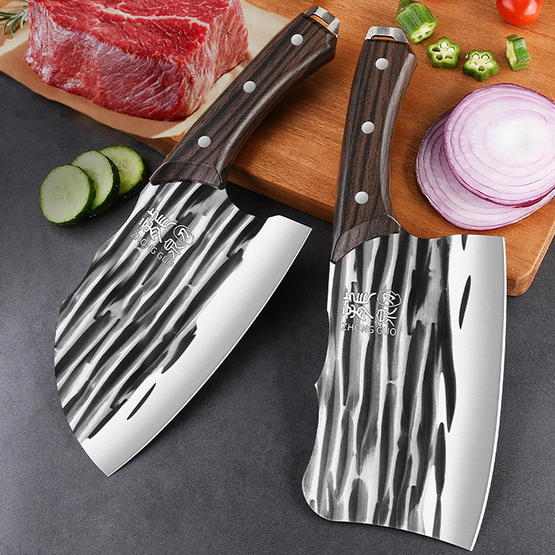 Forged Bone Cleaver - Heavy Duty Meat Cleaver - Stianless Steel Bone  Cutting Knife - Forged Professional Butcher Knife
