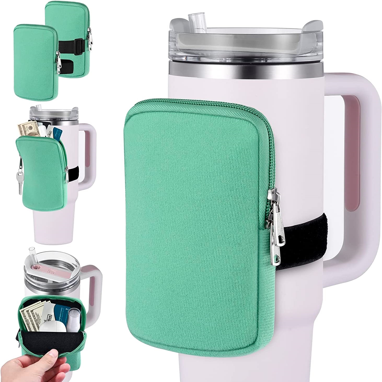 Multifunctional Water Bottle Pouch For Stanley Water Cup, Portable Cotton  Pocket For Cards, Keys, Wallet, Earphone - Temu