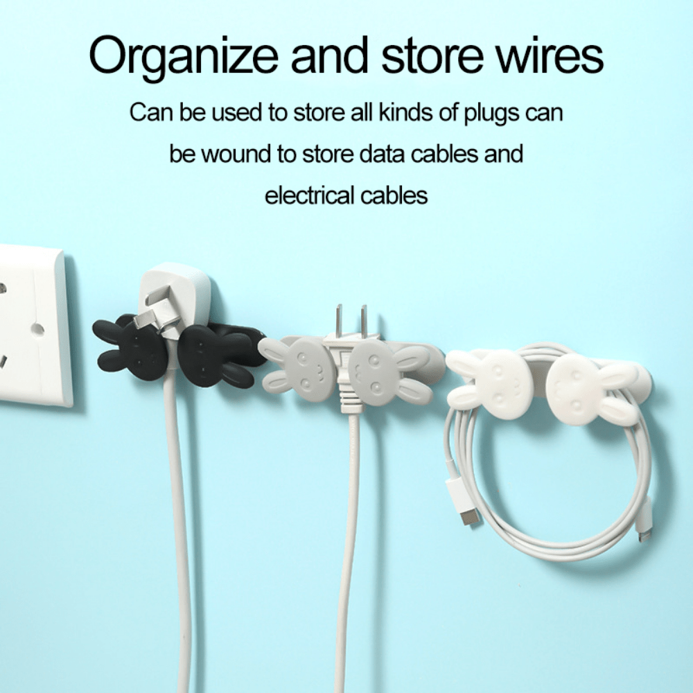 3pcs Wire Cord Organizer Holder For Appliances Plug Kitchen Office