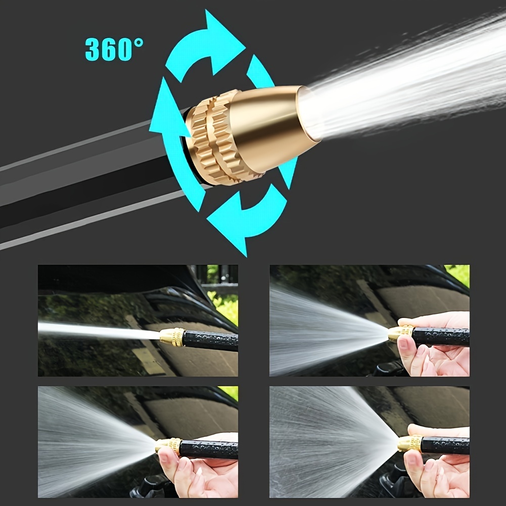 Car Wash Water Gun Garden Hose Jet Nozzle - Adjustable Spray Nozzle With Quick Connector For Car Washing & Garden Watering (1-5PCS):Home & Garden