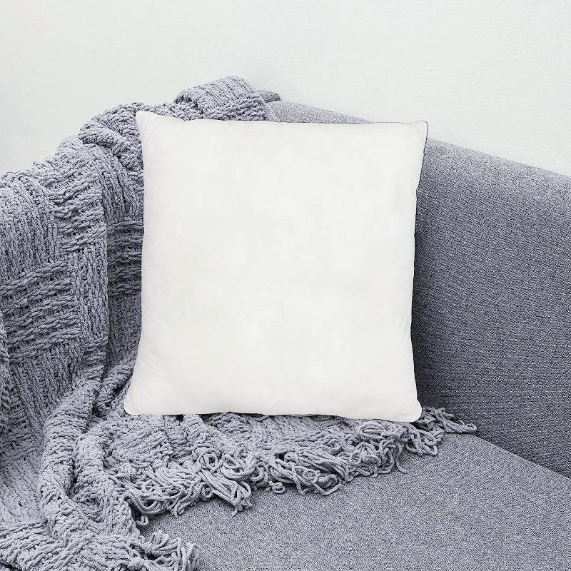 2/4pcs White Throw Pillow Core, Soft And Fluffy Throw Pillow Inserts,  Perfect For Sofa And Bed Room Decor, 17.72*17.72inch