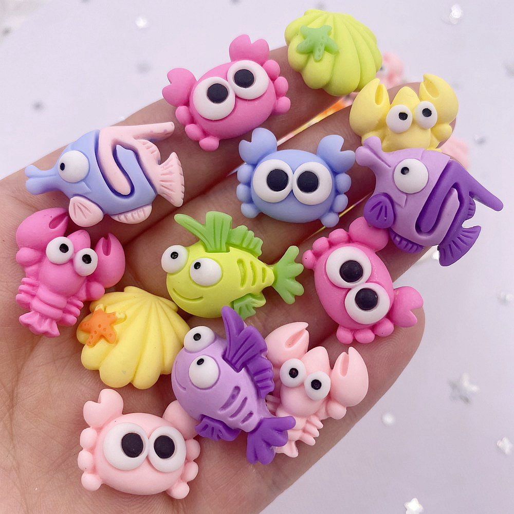 Mixed Random Styles Colorful Resin Cute Imitation Animal - Temu Australia