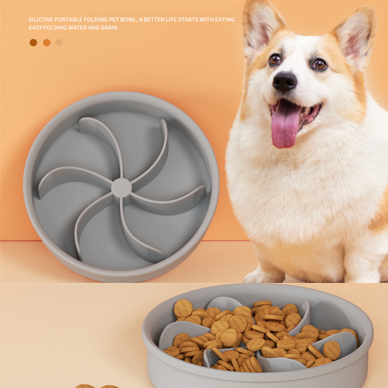 Anxiety relieving Slow Feeder Pet Bowl For Dogs And Cats - Temu