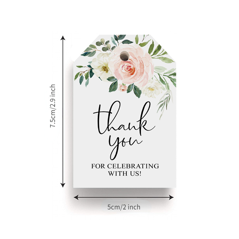 Flowers Thank You Cards 3x2 Gift Packaging Tags Labels With - Temu