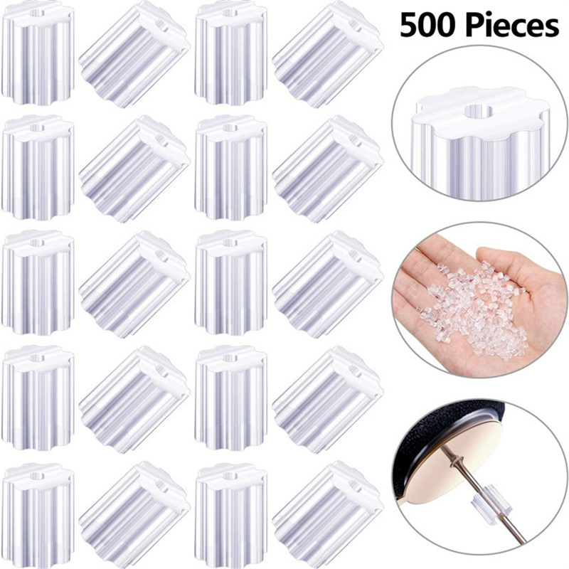 500pcs Clear Frog Jelly Ear Plug Anti-drop Anti-allergy Plastic Ear Studs Earrings Back Plug Head Jewelry Additions Ear Cap
