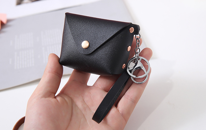 Mini Bag Bracelet Keychain Cute Pu Leather Coin Purse Card Holder Backpack  Car Key Charm Earbud Case Accessory Women Girls Gift - Temu