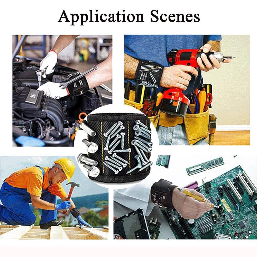 Perfect Christmas Stocking Stuffer, Magnetic Wristband Tool Belt For Holding Screws, Nails, Drill Bits And More