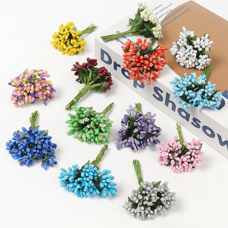 Mini Flowers for Crafts 144Pcs Artificial Mini Flower Bouquets Lovely Flower  Decorations Fake Flower DIY Supplies 