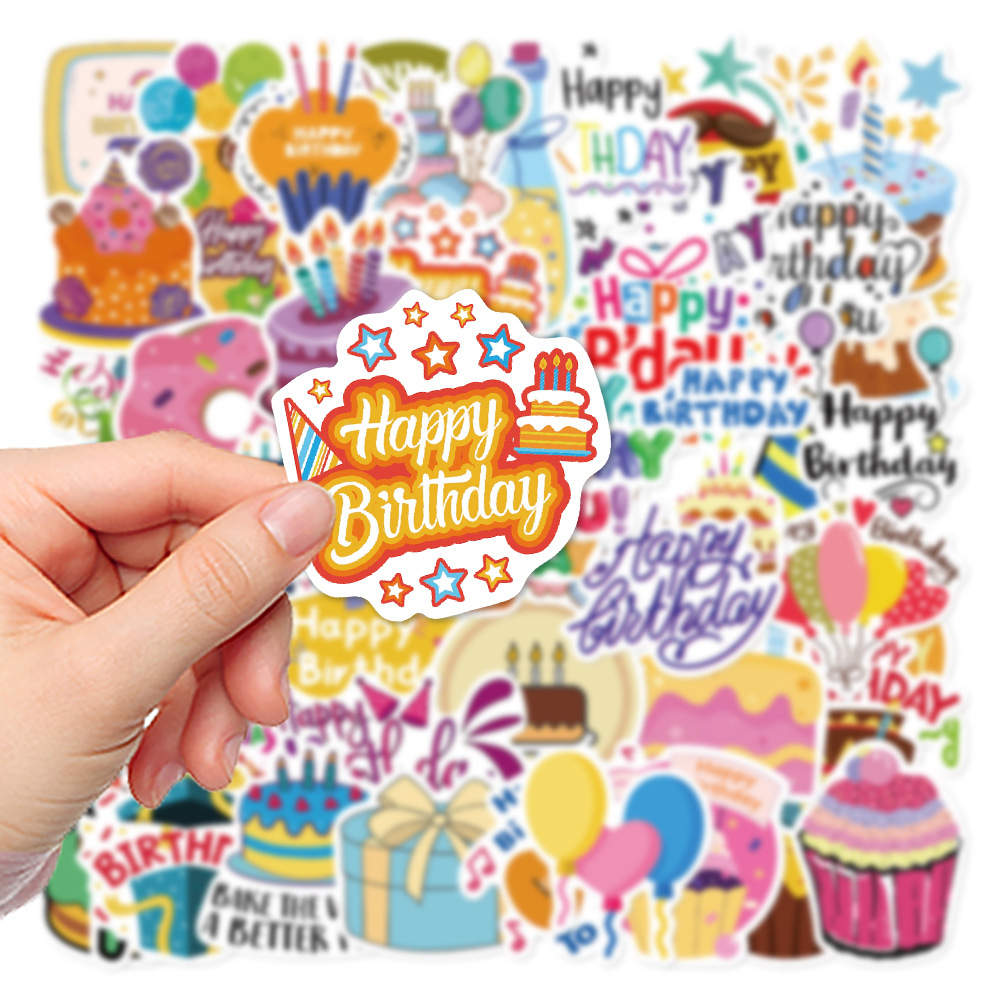 Happy Birthday Stickers Aesthetic Cartoon Stickers For - Temu