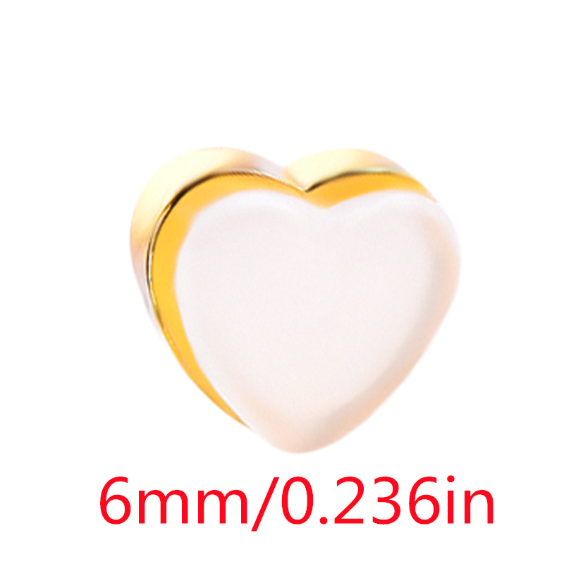 50pcs Soft Clear Heart Silicone Earring Backs Replacement