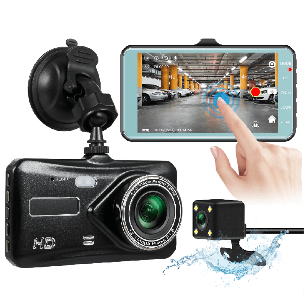 Car Monitor Touch Screen Dash Cam 1080p Dual Lens Car Dvr - Temu