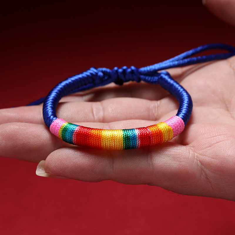 Colorful Rope Handmade Braided Bracelet Children's Colorful - Temu Australia
