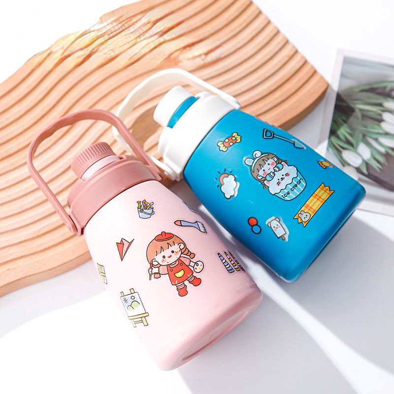 Cute Cartoon Glass Large Capacity Children's Milk Cup - Temu