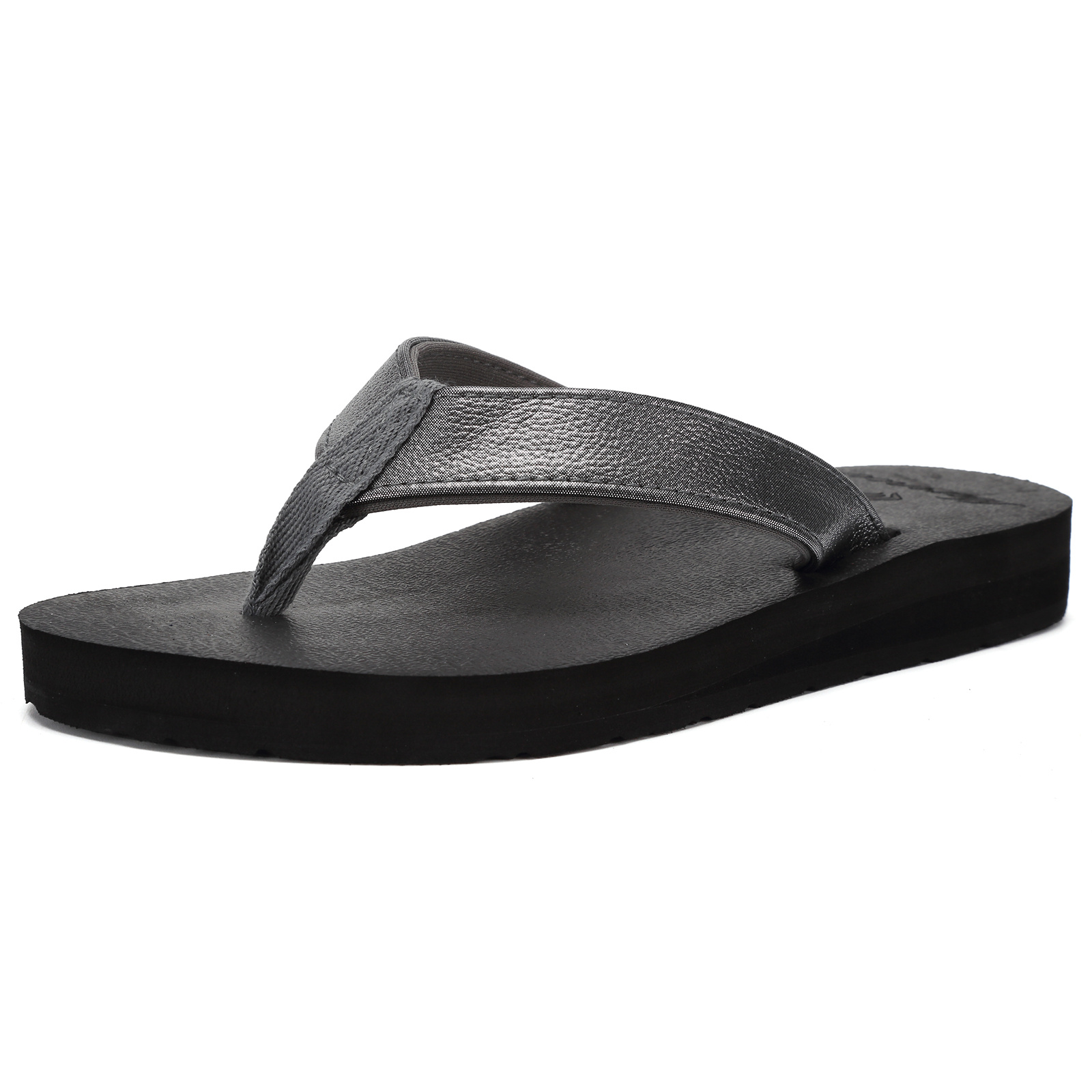 womens lightweight comfortable non   flops pu cover upper eva cushioned sole slip on flat sandals for indoor outdoor beach summer use summer sandals Product details 4