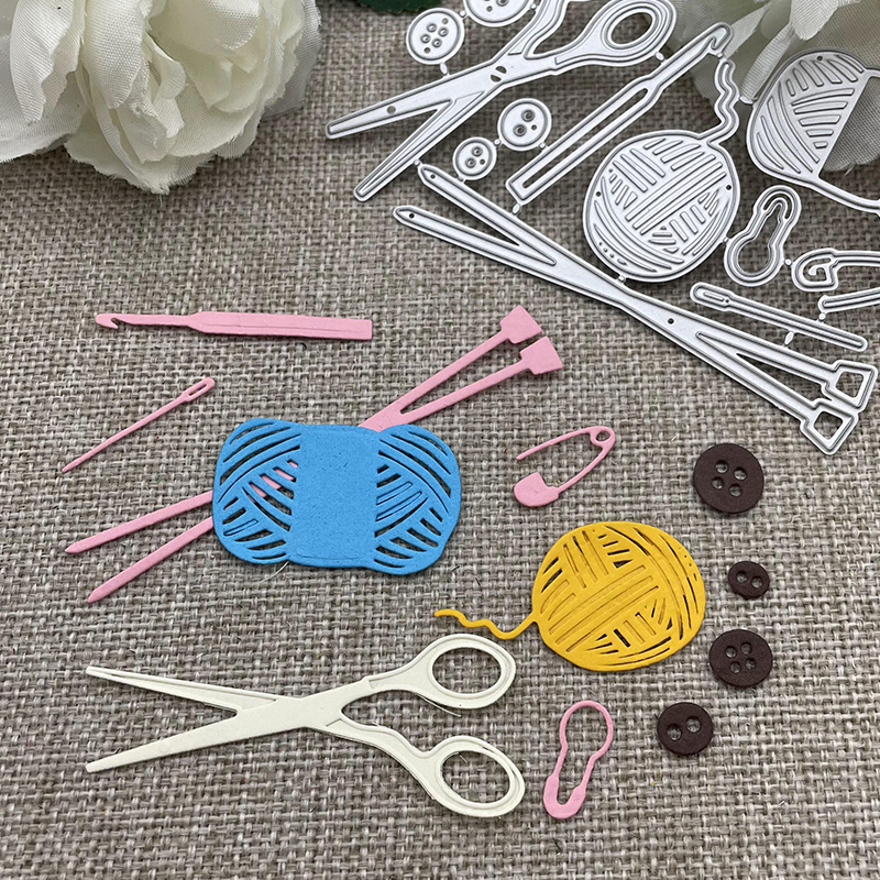 

1pc Metal Cutting Die Stencil Needle And Thread Sewing Seriesdie-cuts For Greeting Card Decoration Diy Scrapbooking Paper Photo Album Card
