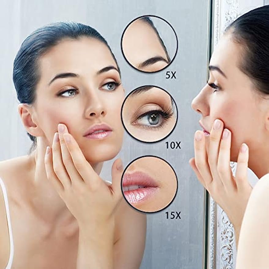 Espejo Aumento 20x 3 Ventosas Uso Aplicación Maquillaje - Temu Chile