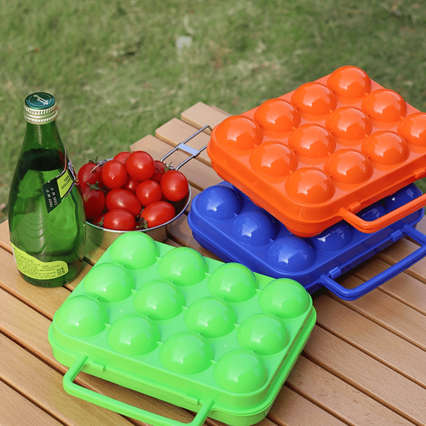 Portable Egg Carrier Holder Durable Plastic Storage Box With - Temu