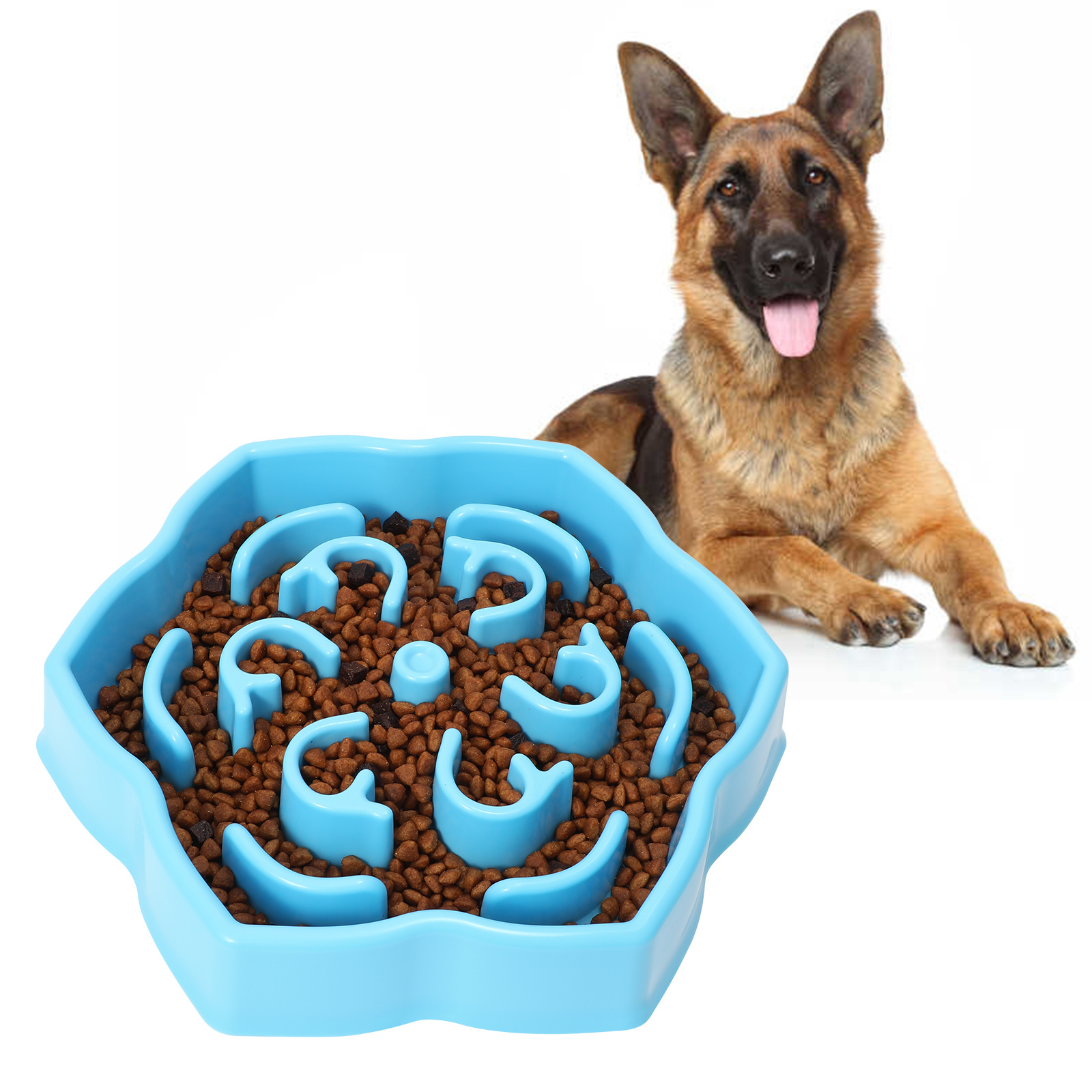 Anxiety-relieving Slow Feeder Pet Bowl For Dogs And Cats