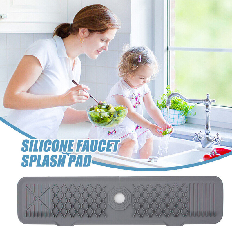 Cheap Faucet Drain Pad Easy Installation Convenient Silicone Sink Faucet  Drip Catcher Tray for Home Kitchen