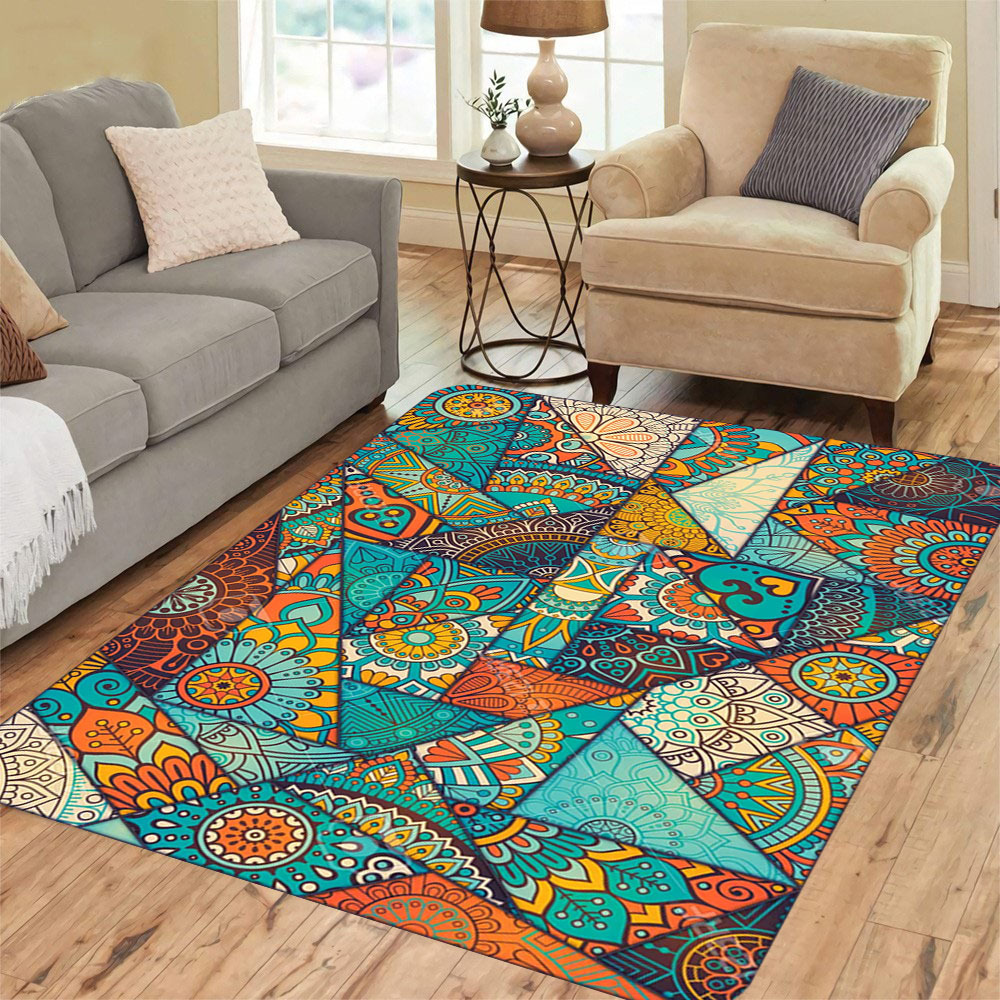 Mandala Pattern Printed Kitchen Floor Mat Boho Home - Temu