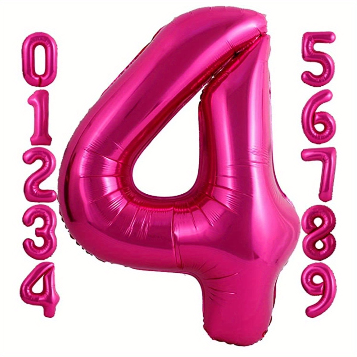 Peach Number 0 9 Balloons Large Number Mylar Foil Helium Temu 