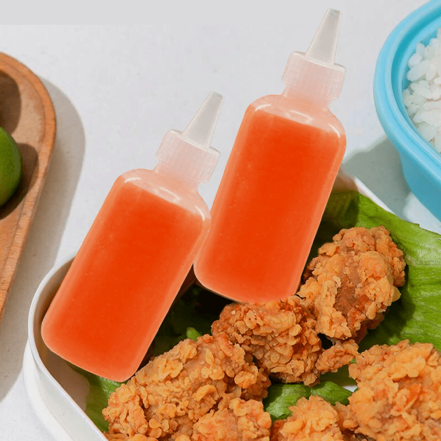 4pcs Mini Tomato Sauce Bottles, 25ml/0.87oz Seasoning Squeeze Bottle,  Plastic Portable Container, For Office Lunch Box, Picnic Bottle, Oil Sauce  Honey Salad Dressing Squeeze Bottle