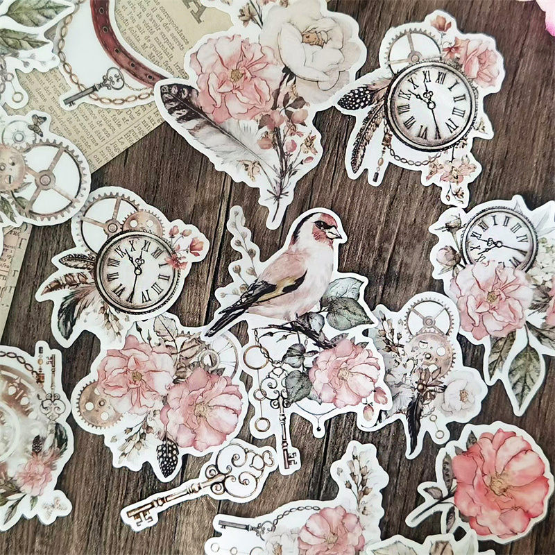 21pcs Cute Flowers Fun Paper Stickers Homemade Decals Laptop Decorative Scrapbooking