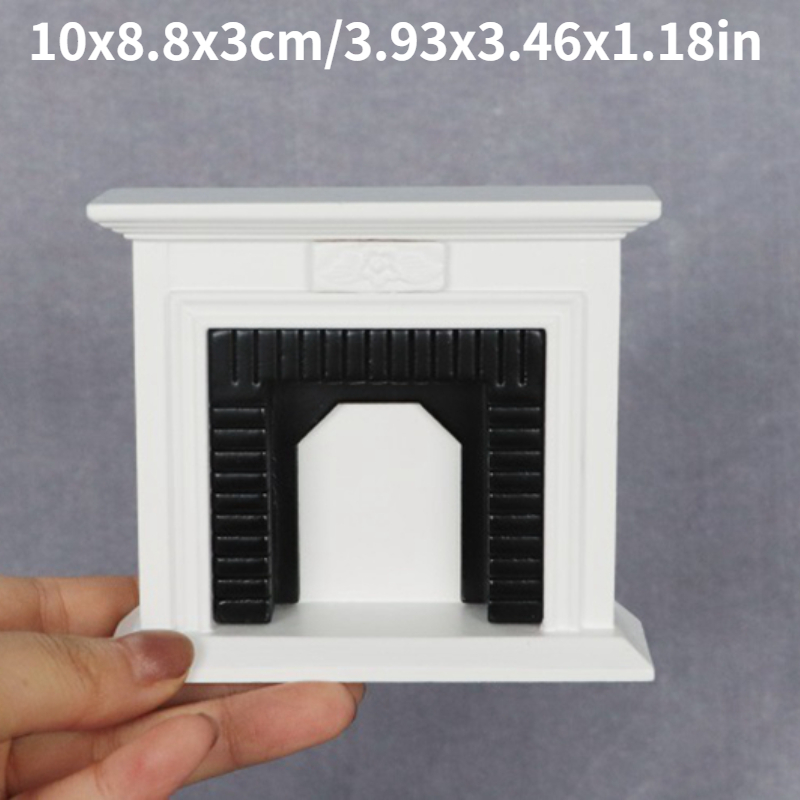 Doll House Fireplace White European Furniture Model Building - Temu