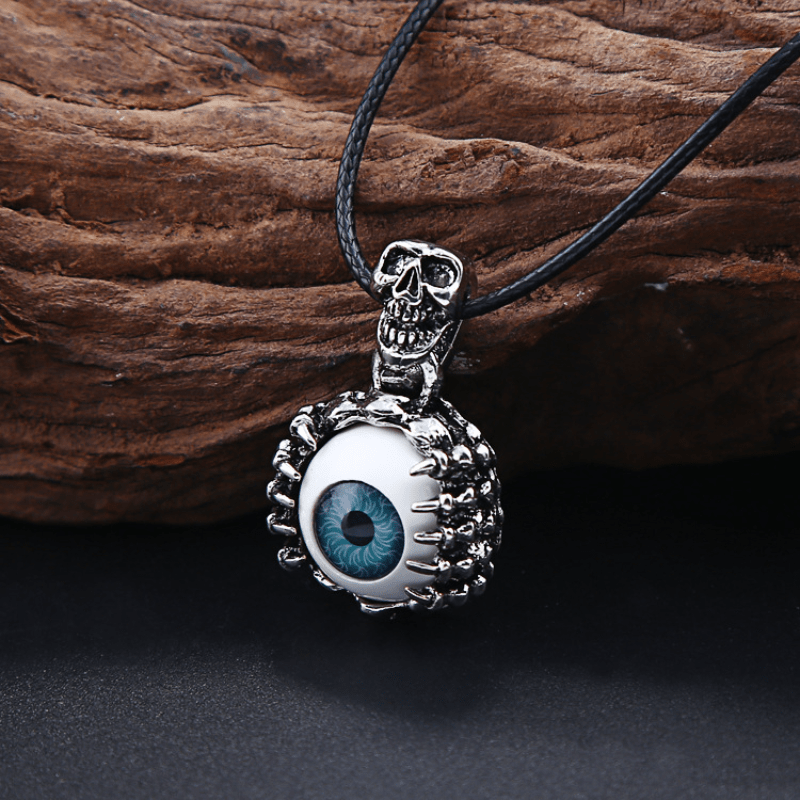 New Domineering Men's Necklace Eyes Titanium Steel Punk - Temu United Arab  Emirates