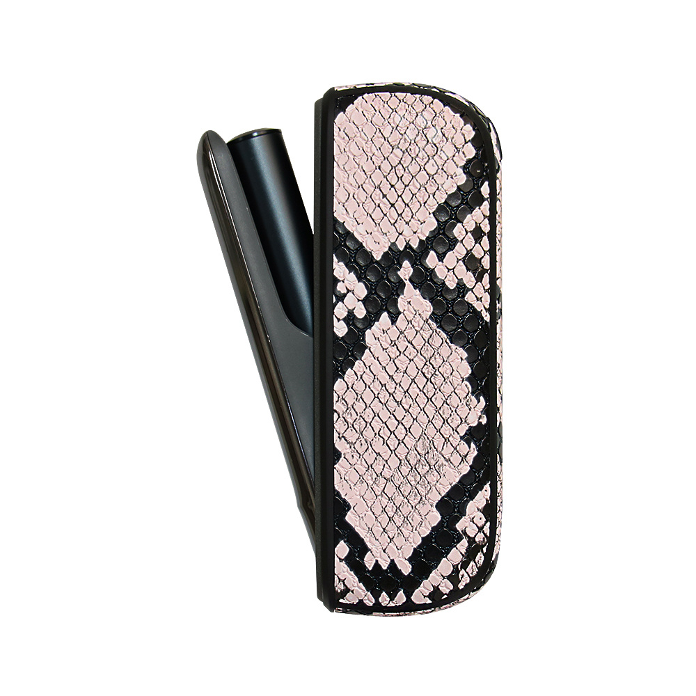 Snakeskin Pattern Door Cover+ Leather Case Iqos Iluma Funda - Temu