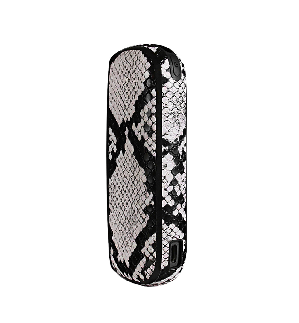 For IQOS ILUMA Prime PU Leather Electronic Cigarette Protective Case(Zebra  Black White)