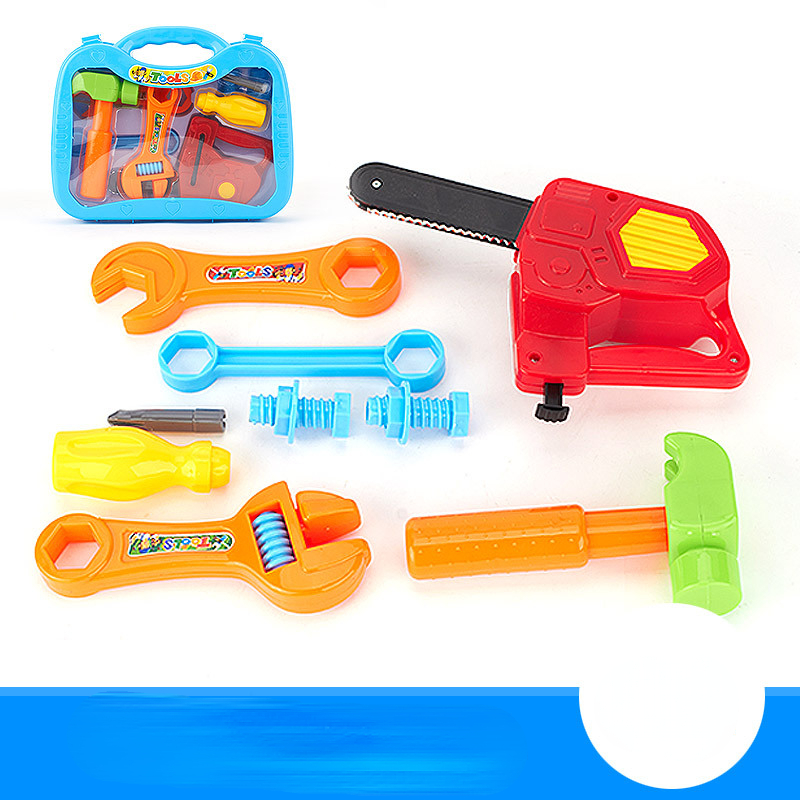 Kids Pretend Play Toy 37pcs Set Hammer Screw driver Repair Tools With Drill