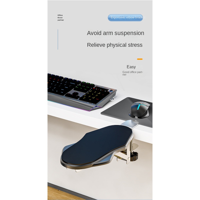 Supporto per braccio rotante per Computer supporto ergonomico regolabile  per poggiapolsi per PC supporto per scrivania supporto per spalla supporto  per Mouse da ufficio