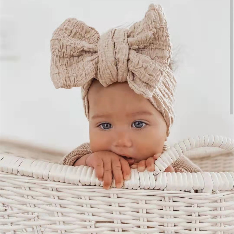 Bandeau élastique en nylon souple pour bébé fille, nouveau nœud,  accessoires pour cheveux, nouveau-né, cadeau