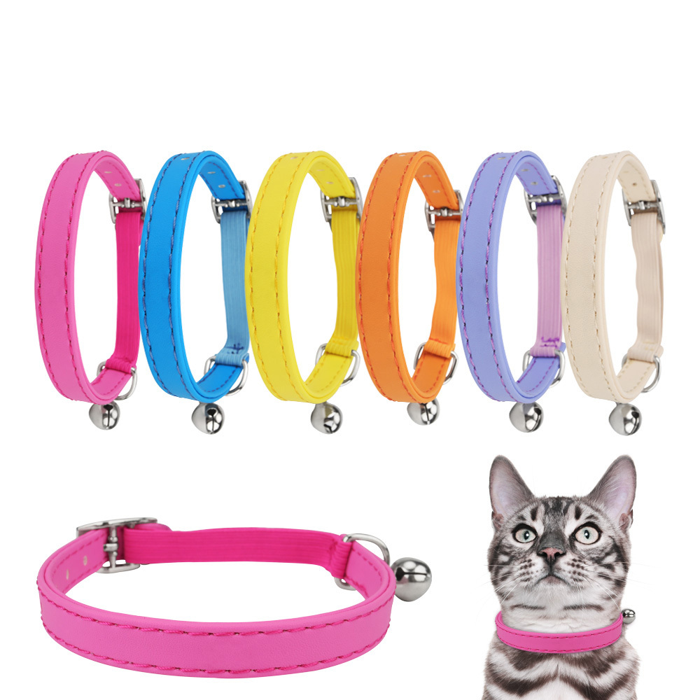 Adjustable Cat Collar Elastic Webbing Bell Keep Cat Safe - Temu