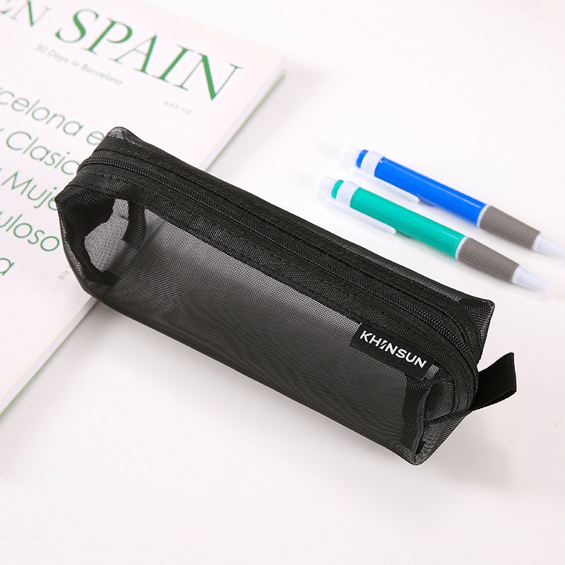 Simple Transparent Pen Bag Pencil Case Stationery Bag Exam - Temu