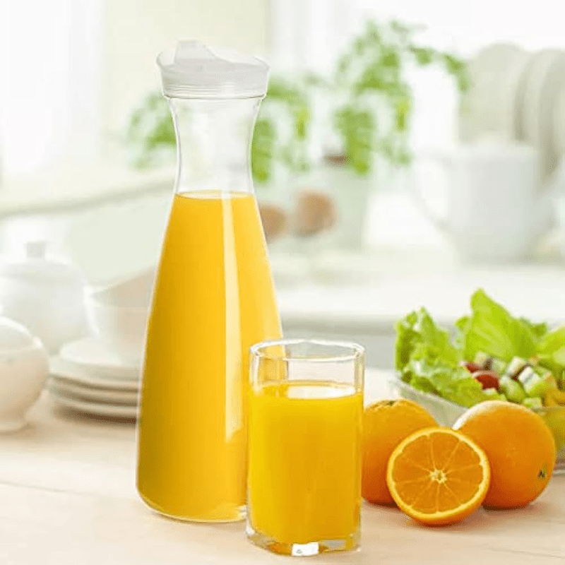 Plastic Carafe With Lids, Clear Juice Plastic Carafe Pitcher White Flip Tab  Lid, Premium Plastic Pitcher For Iced Tea Powdered Juice, Cold Brew Mimosa  Bar Home Water Tea Durable Acrylic Jug, Perfect