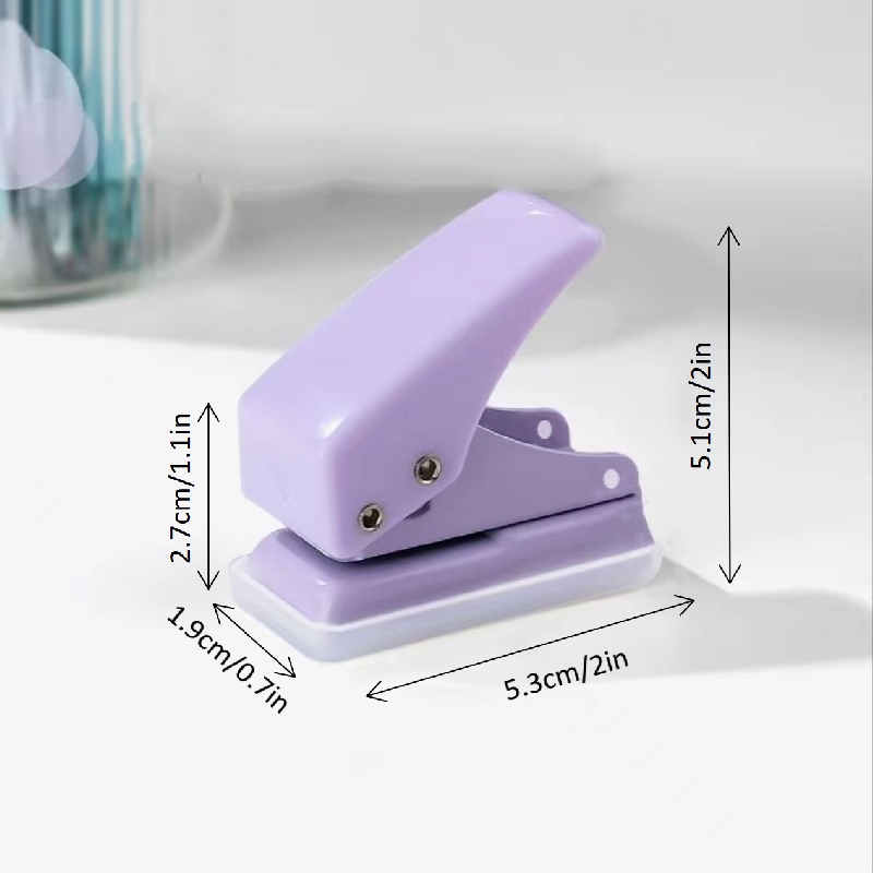 1pc Simple Mini Single Paper Puncher Small Fresh Portable Office Binding  Supplies Journal Scrapbook Hole Punch Stationery