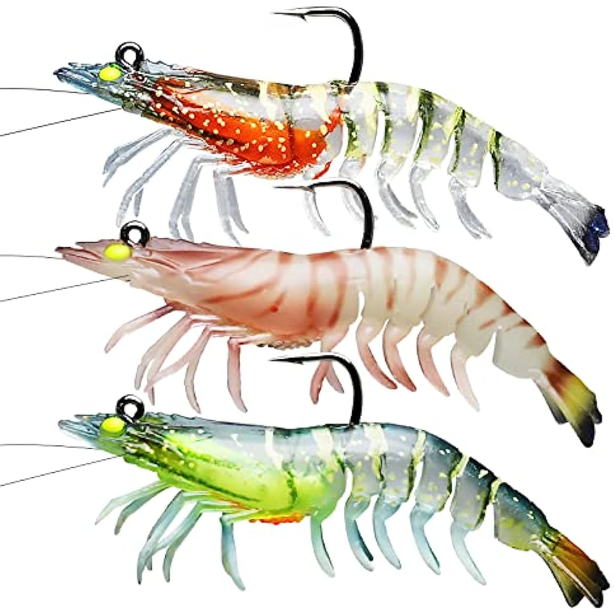 Zerek Jig Head and Weighted Worm Hook Pack for 2 Inch Live Shrimps