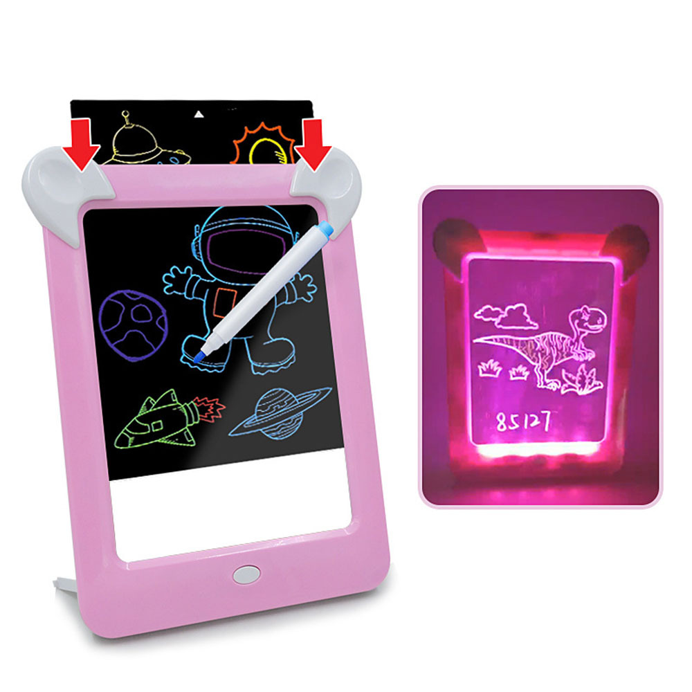 3d Magic Light Up Drawing Pad Children Drawing Board Puzzle - Temu