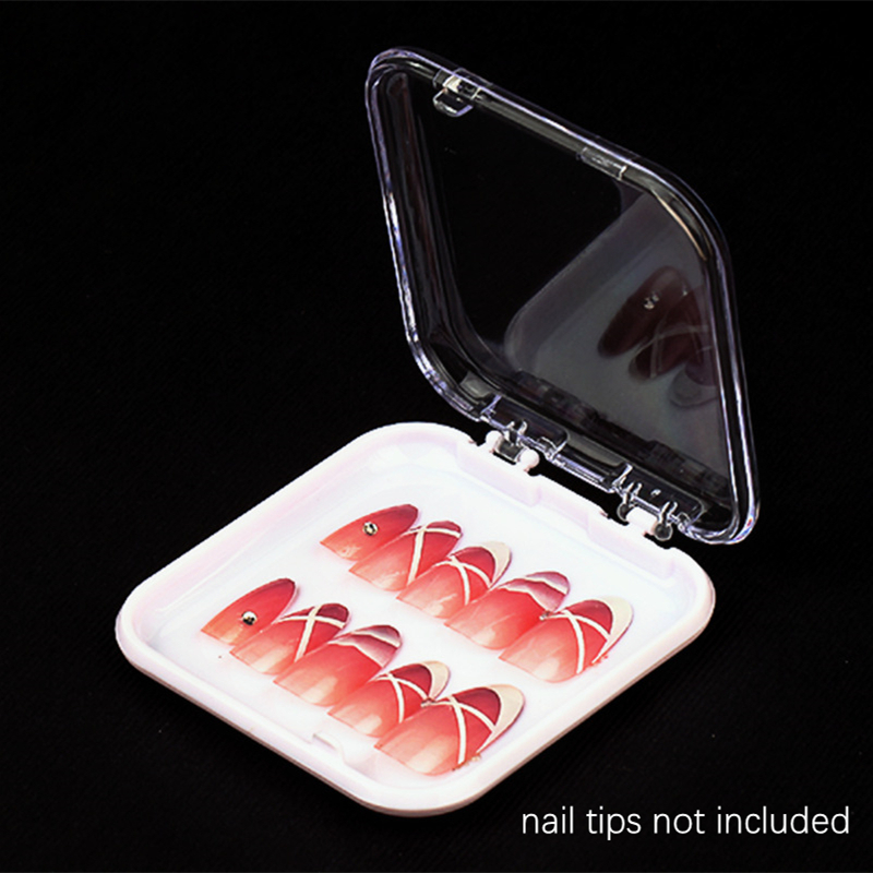Portable Nail Art Box Storage Case Pink and Clear